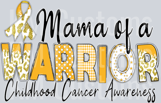 Childhood Cancer Mama of A Warrior DTF Transfer