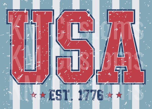 USA Striped Retro