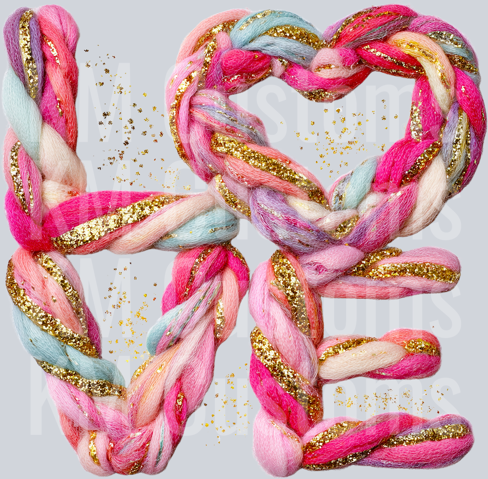 Glitter Love - Faux Latch Hook