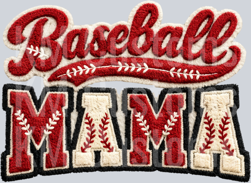 Faux Yarn Baseball Mama