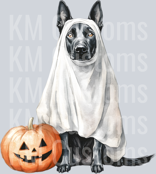 Belgian Malinois Halloween DTF Transfer