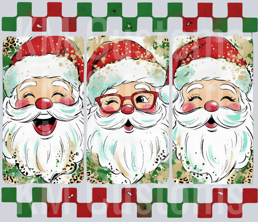 Preppy Christmas Santa DTF Transfer
