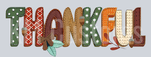 Thankful - Faux Yarn DTF Transfer