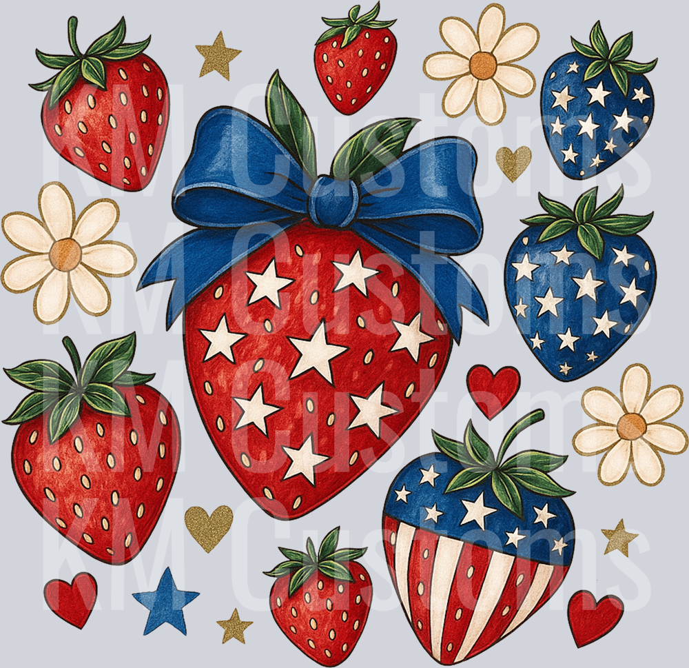 Boho 4th of July Strawberry